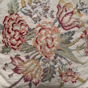 Vintage Laura Ashley needlepoint pillows